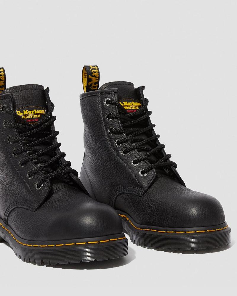 Dr Martens Icon 7B10 Læder Steel Tå Ankelstøvler Herre Sort | DK 442DFM